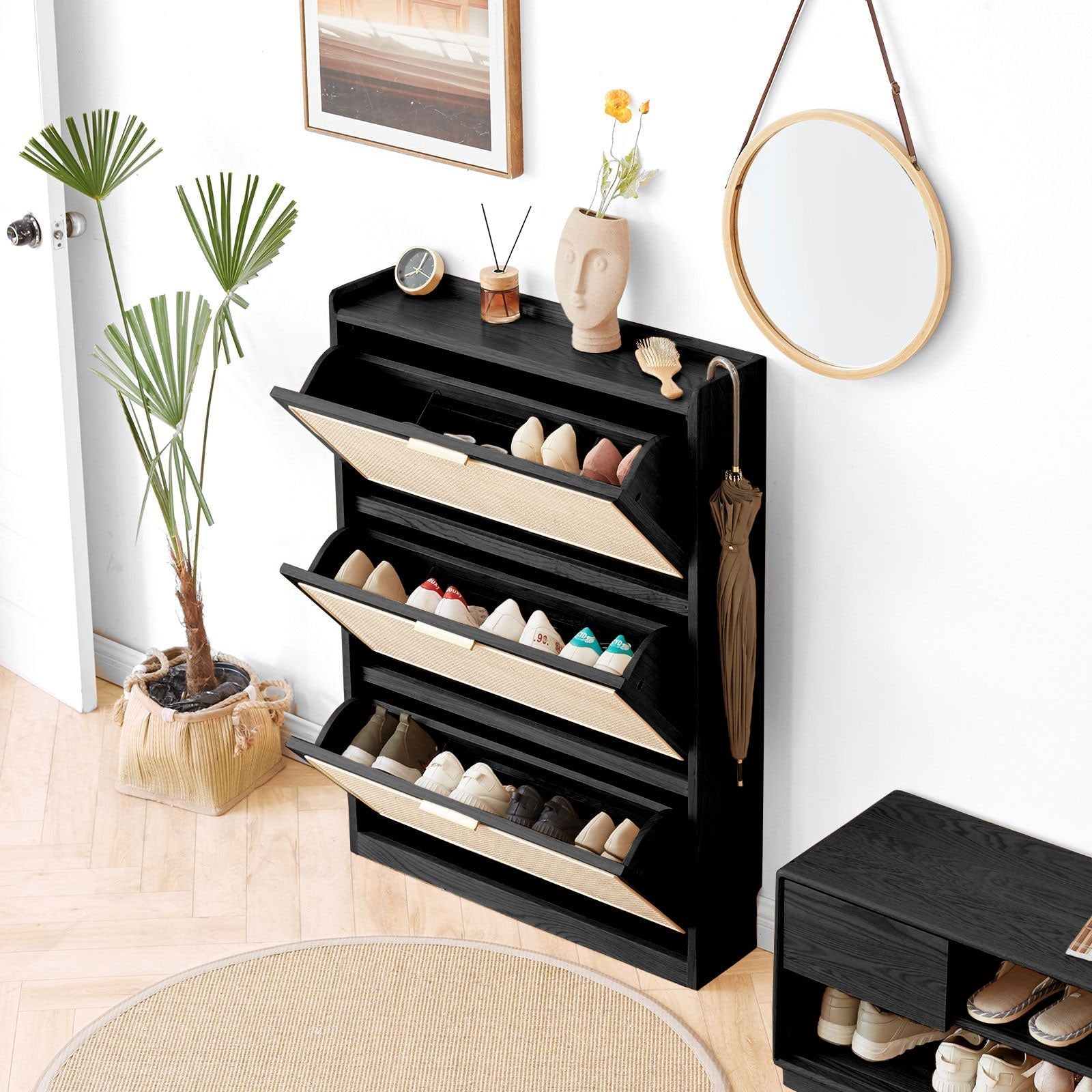 Grapple Shoe Cabinet - Ramgarh Crafts