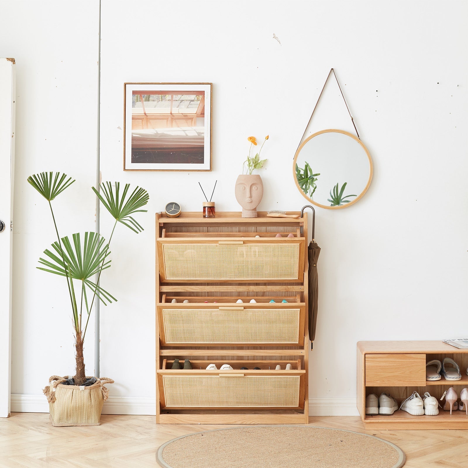 Grapple Shoe Cabinet - Ramgarh Crafts