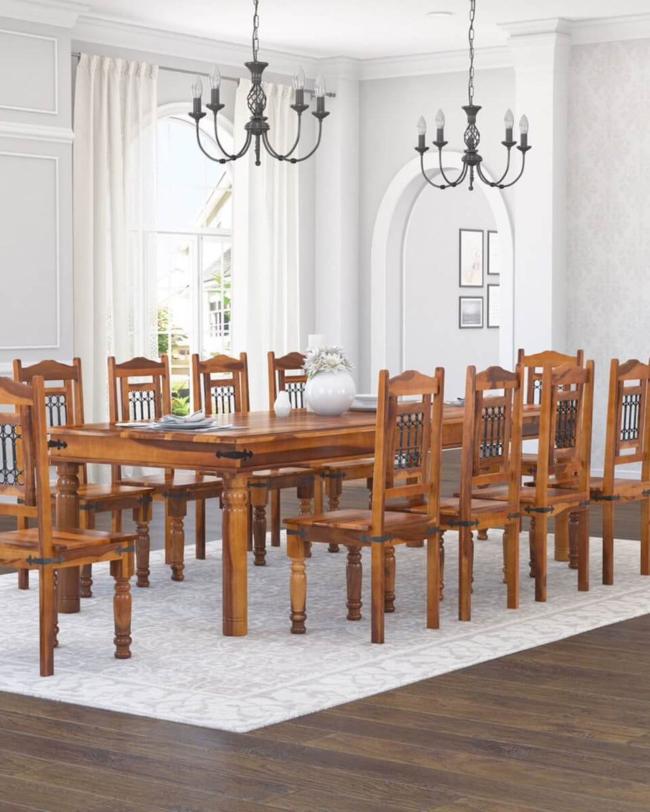 Spain Jali Dining Set 10 Seater - Ramgarh Crafts