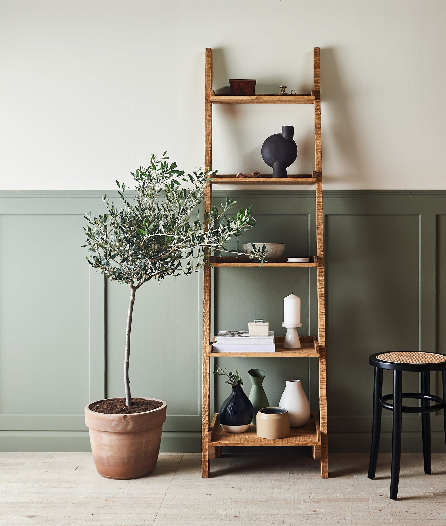 Tamaka Ladder Shelf - Ramgarh Crafts